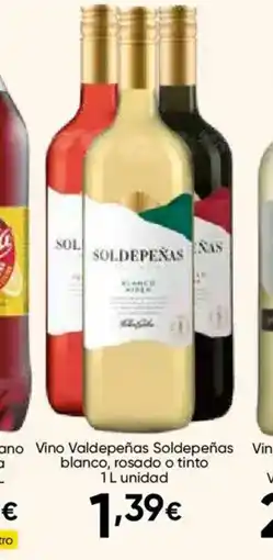 Cash FROIZ Vino Valdepeñas Soldepeñas blanco, rosado o tinto oferta