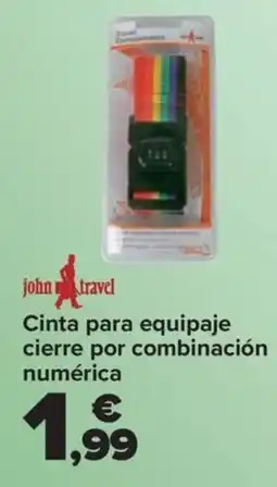 Carrefour JOHN TRAVEL Cinta para equipaje cierre por combinación numérica oferta