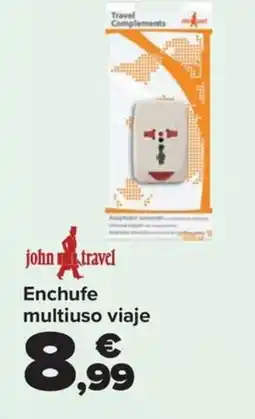 Carrefour JOHN TRAVEL Enchufe multiuso viaje oferta
