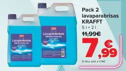 Carrefour KRAFFT Pack 2 lavaparabrisas oferta
