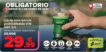 Carrefour Luz de emergencia geolocalizable V.16 DGT 3.0 oferta