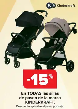Carrefour KINDERKRAFT En todas las sillas de paseo de la marca oferta