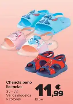 Carrefour Chancla baño licencias oferta