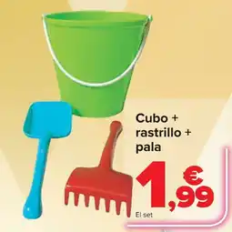 Carrefour Cubo + rastrillo + pala oferta