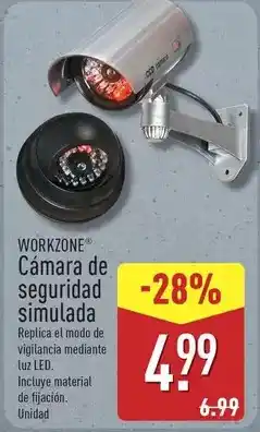 ALDI Workzone - camara de seguridad simulada oferta