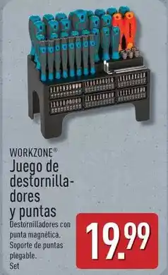 ALDI Workzone - juego de destornilladores y puntas oferta