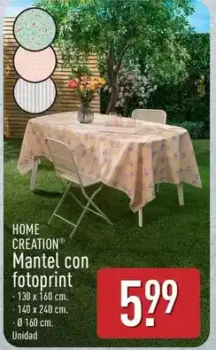 ALDI Home creation - mantel con fotoprint oferta