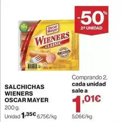 El Corte Inglés Oscar mayer - salchichas wieners oferta