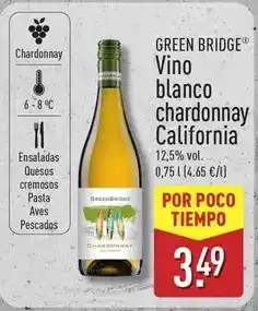 ALDI Green bridge - vino blanco chardonnay california oferta