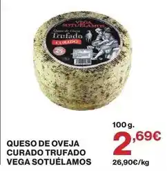 El Corte Inglés Vega sotuelamos - queso de oveja curado trufado oferta