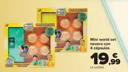 Carrefour Mini world set nevera con 4 cápsulas oferta