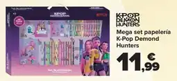 Carrefour Mega set papelería K-Pop Demond Hunters oferta