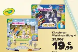 Carrefour Kit colorear Washimals Bluey 4 oferta