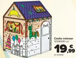 Carrefour Casita colorear oferta