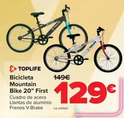Carrefour TOPLIFE Bicicleta Mountain Bike 20" First oferta