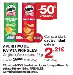 El Corte Inglés Pringles - aperitivo de patata oferta