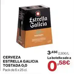 El Corte Inglés Estrella galicia - cerveza tostada 0.0 oferta