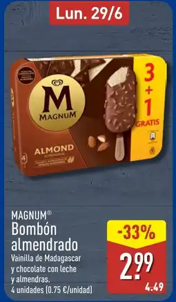 ALDI MAGNUM Bombón almendrado oferta