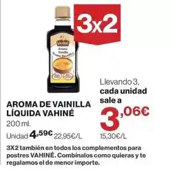 El Corte Inglés Aroma de vainilla líquida oferta