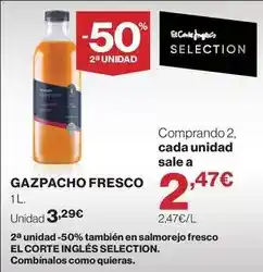 El Corte Inglés Gazpacho fresco oferta