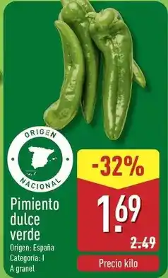 ALDI Pimiento dulce verde oferta