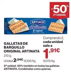 El Corte Inglés Artiach - galletas de barquillo original oferta