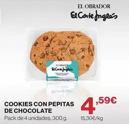 El Corte Inglés Obrador - cookies con pepitas de chocolate oferta