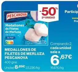 El Corte Inglés Pescanova - medallones de filetes de merluza oferta