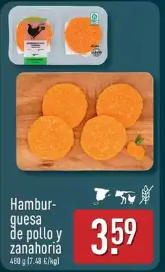 ALDI Hamburguesa de pollo y zanahoria oferta