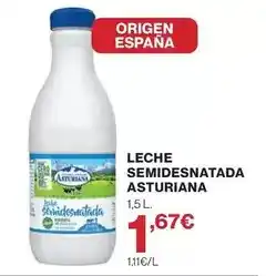 El Corte Inglés La asturiana - leche semidesnatada oferta