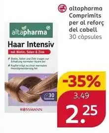 Rossmann Altapharma - comprimits per al reforç del cabell oferta