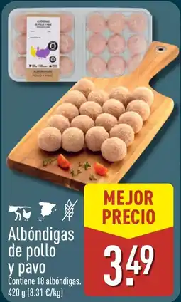 ALDI Albóndigas de pollo y pavo oferta