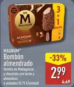 ALDI MAGNUM Bombón almendrado oferta
