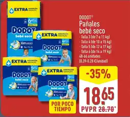 ALDI DODOT Pañales bebé seco oferta