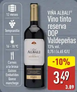 ALDI VIÑA ALBALI Vino tinto reserva DOP Valdepeñas oferta