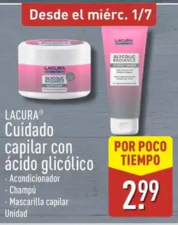 ALDI LACURA Cuidado capilar con ácido glicólico oferta