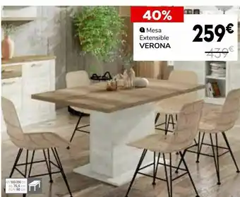 Conforama Mesa extensible verona oferta
