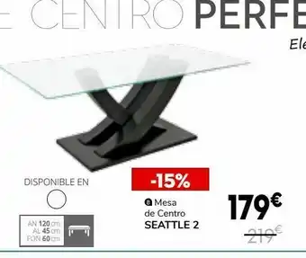 Conforama Mesa de centro seattle 2 oferta