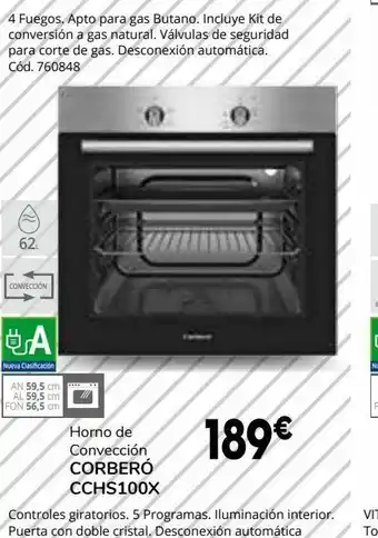 Conforama Horno de convección corberó oferta