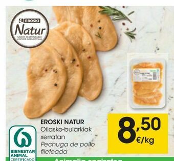 Eroski Eroski natur pechuga de pollo fileteada oferta