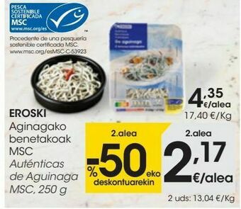 Eroski Eroski auténticas de aguinaga msc oferta