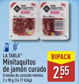 ALDI LA TABLA Minitaquitos de jamón curado oferta