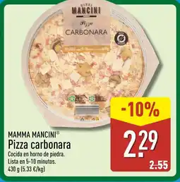 ALDI MAMMA MANCINI Pizza carbonara oferta