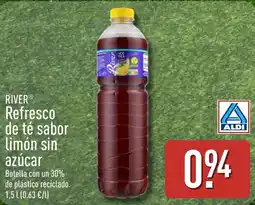 ALDI RIVER Refresco de té sabor limón sin azúcar oferta
