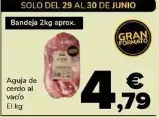 Supeco Aguja de cerdo al vacio oferta