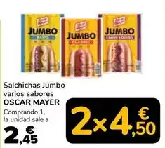 Supeco Oscar mayer - salchichas jumbo oferta