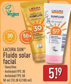 ALDI Lacura sun - fluido solar facial oferta
