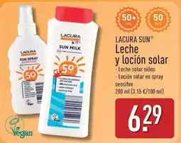 ALDI Lacura sun - leche y locion solar oferta