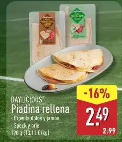 ALDI Daylicious - piadina rellena oferta