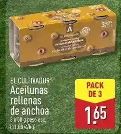 ALDI El cultivador - aceitunas rellenas de anchoa oferta